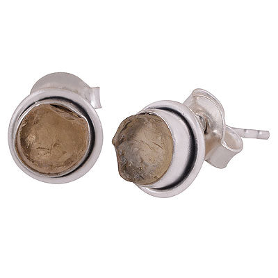 Gorgeous Plain Wire Work Around Citrine Round Shape 925 Sterling Solid Silver Studs Earrings - R6100348-6