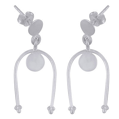Beautiful Handcrafted Plain 925 Sterling Solid Silver Plain Studs - R6200167-1