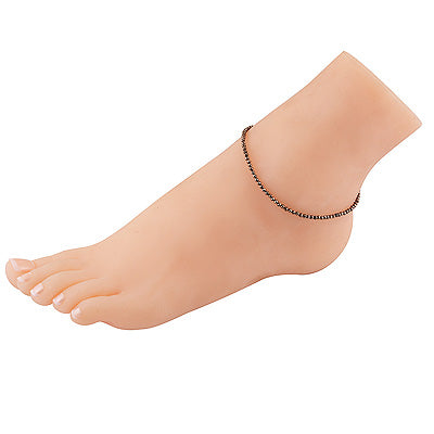 Alluring Loaded with Gemstone Beads Pyrite Round Shape 925 Sterling Solid Silver Anklets - R6400046-1
