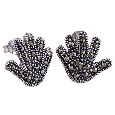 3.2gram Marcasite Silver Earrings - R6500513-1
