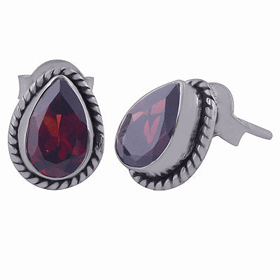 3.3gram Garnet Cut Stone Studs - R6500675-10