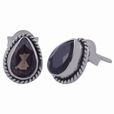 3.3gram Smoky Topaz Cut Stone Studs - R6500675-31