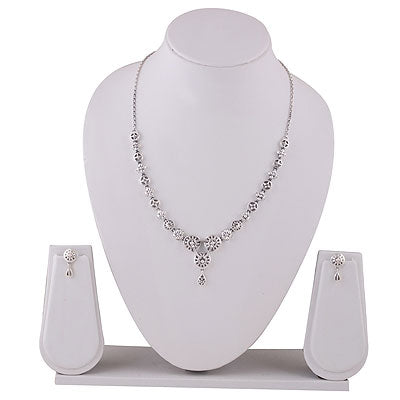 Stunning Chakra Design Inspired Plain 925 Sterling Solid Silver Necklace Sets - R7000009-3