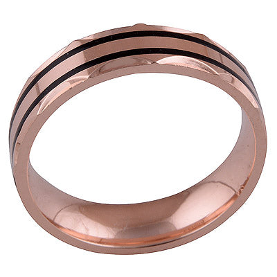 Rose Gold Plated Plain 925 Sterling Silver Ring - R7006-33
