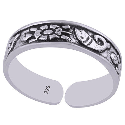 925 STERLING SILVER PLAIN TOE RING - R7800158-1