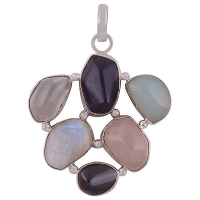 Amethyst,Garnet,Rainbow Moonstone,Rose Quartz,Crystal,Aqua Chalcedony - R8400031-22