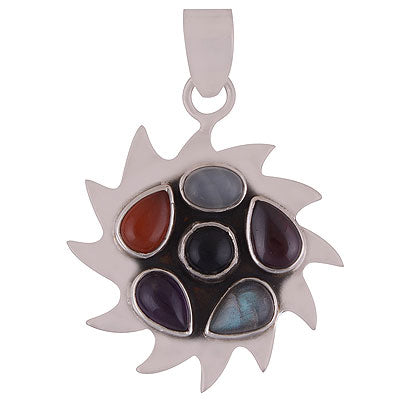 Amethyst,Garnet,Labradorite,Carnelian,Aqua Chalcedony,Black Onyx - R8400040-23