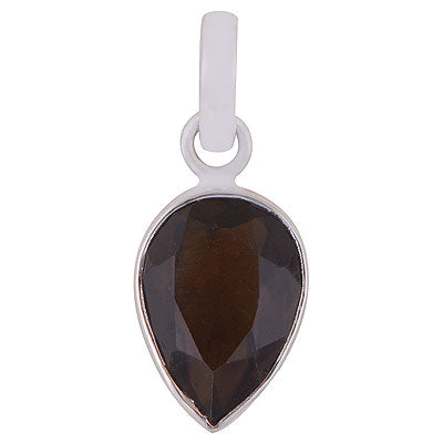 Beautifully Shaped Gemstone Smoky Topaz Pear Shape 925 Sterling Solid Silver Pendant - R8400057-37