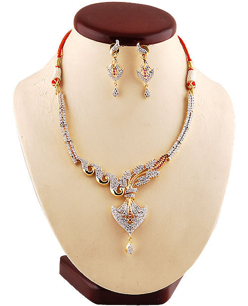 45.5gram Black Cubic Zirconia, Red Cubic Zirconia, White Cubic Zirconia Fashion Jewellery Sets - RB30550000-10