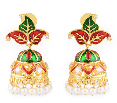 19.5gram White Cubic Zirconia, Pearl Fashion Earrings - RB30560016-11