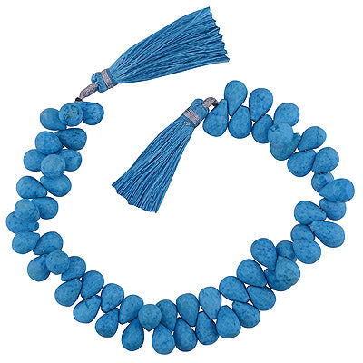 45.3gram Turquoise Teardrops Shape Semi Precious Cut Gemstone Beads - RI30880001-21