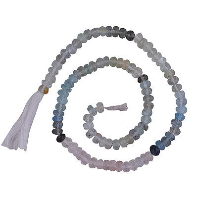 16.1gram Aquamarine Rondelle Shape Semi Precious Cut Gemstone Beads - RI30880033-1