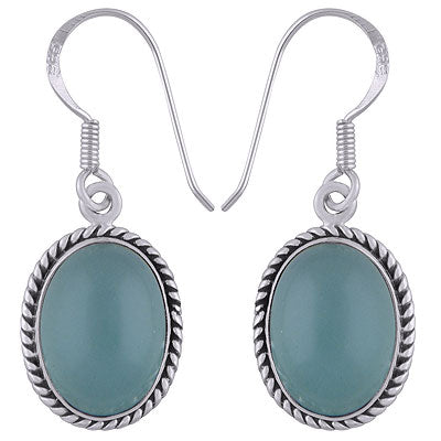 Aqua Chalcedony Earrings - RN200057-10