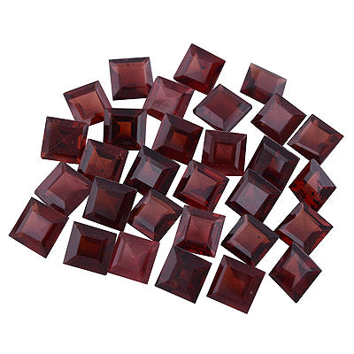 40 Pc Square Natural Garnet Standard Quality Cut Gemstones (mm size) Lot - RS30600674-18
