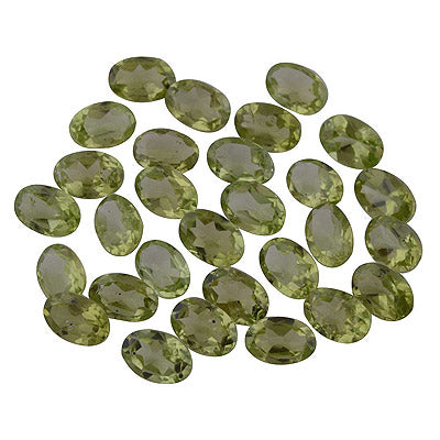 52 Pc Oval Natural Peridot Standard Quality Cut Gemstones (mm size) Lot - RS30600675-5