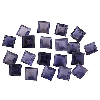 20 Pc Square Natural Iolite Standard Quality Cut Gemstones (mm size) Lot - RS30600676-10