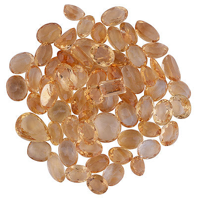 65 Pcs Natural Citrine Standard Quality Faceted Cut Gemstones Free Size Lot - RS30700035-2