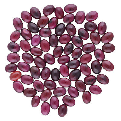 131 Pcs Oval Natural Garnet Standard Quality Cabochon Gemstones (mm size) Lot - RS30801331-8