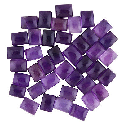64 Pcs Octagon Natural Amethyst Standard Quality Cabochon Gemstones (mm size) Lot - RS30801334-26