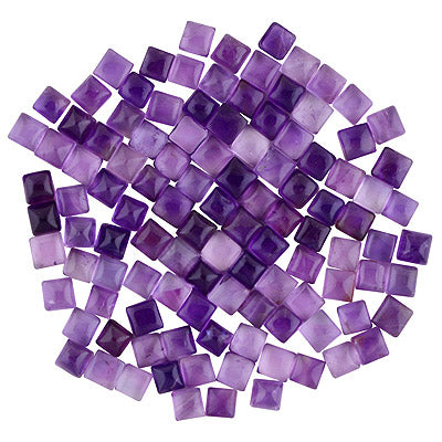 234 Pcs Square Natural Amethyst Standard Quality Cabochon Gemstones (mm size) Lot - RS30801334-28