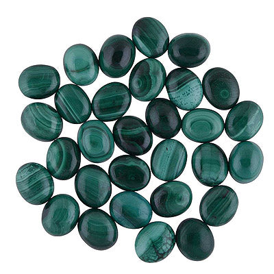 30 Pcs Oval Natural Malachite Standard Quality Cabochon Gemstones (mm size) Lot - RS30801335-10