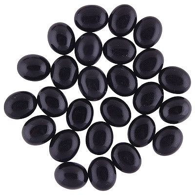 47 Pcs Oval Natural Black Onyx Standard Quality Cabochon Gemstones (mm size) Lot - RS30801337-12