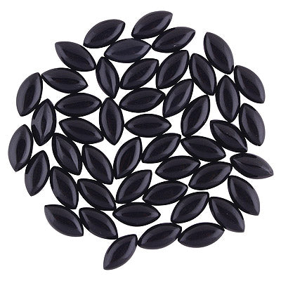 113 Pcs Marquise Natural Black Onyx Standard Quality Cabochon Gemstones (mm size) Lot - RS30801337-30