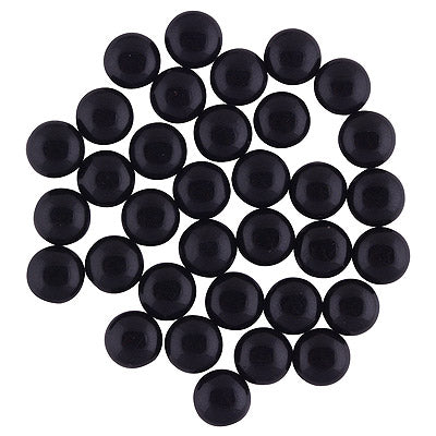 48 Pcs Round Natural Black Onyx Standard Quality Cabochon Gemstones (mm size) Lot - RS30801337-5
