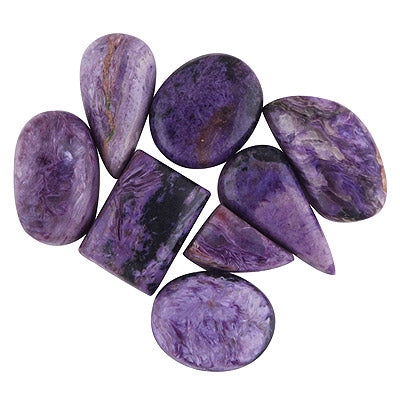 8 Pcs Natural Charoite Standard Quality Cabochon Gemstones Free Size Lot - RS30900184-14