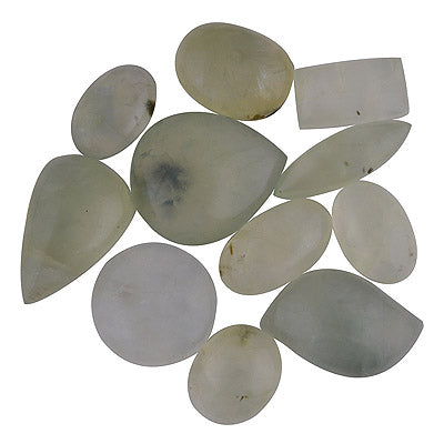 11 Pcs Natural Prehnite Standard Quality Cabochon Gemstones Free Size Lot - RS30900184-38