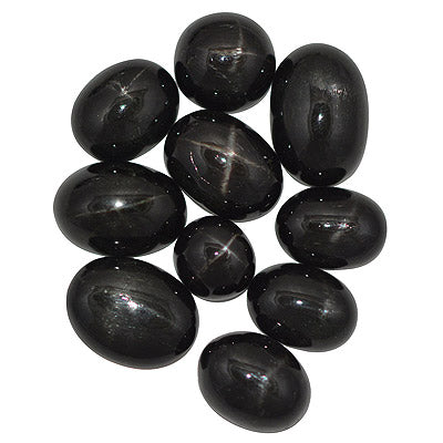 10 Pcs Natural Black Star Standard Quality Cabochon Gemstones Free Size Lot - RS30900184-8