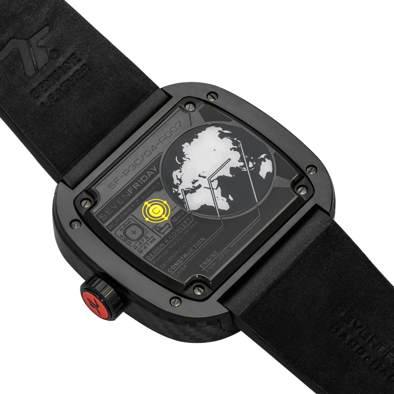 Men’s SevenFriday P3C/04 “Red Carbon” Automatic Watch - Zeuskicks