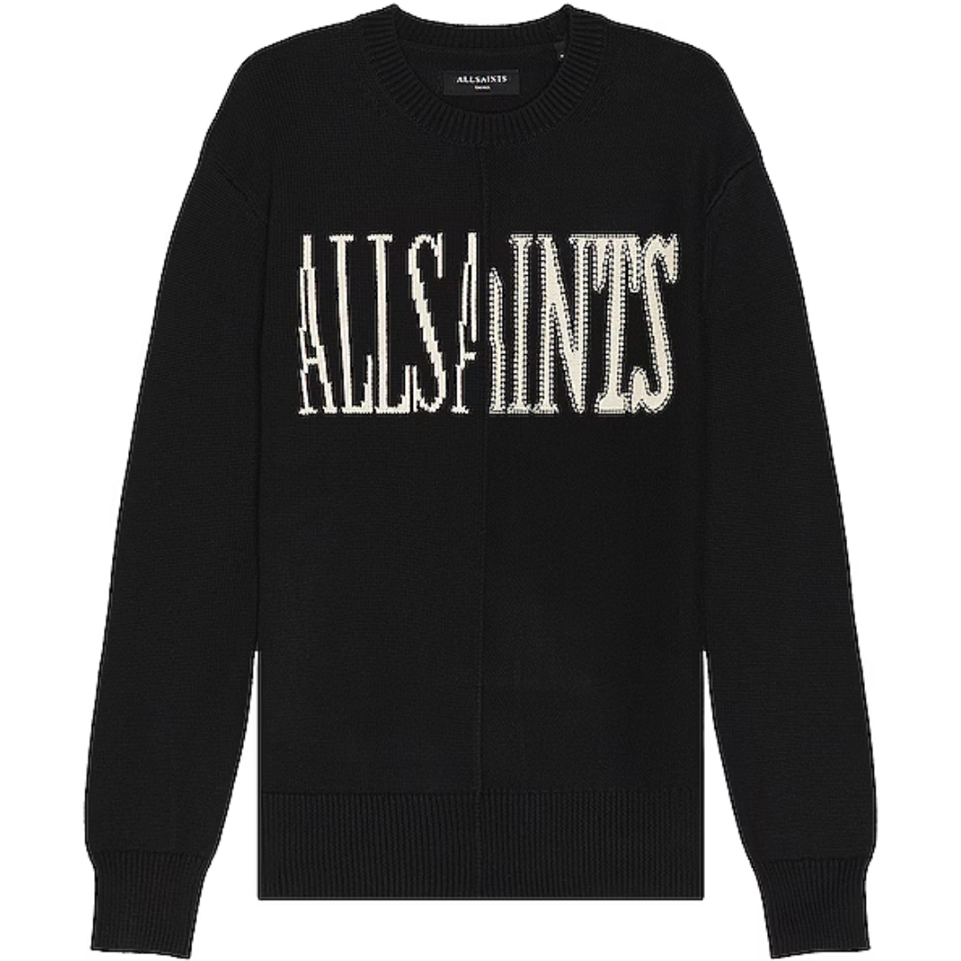 ALL SAINTS AXIS SAINTS CREW SWEATSHIRT BLACK by ALL SAINTS