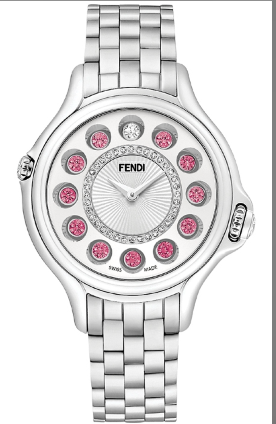 FENDI CRAZY CARATS WOMENS WATCH 38mm F107034000D2T05 "WITH REAL DIAMONDS"