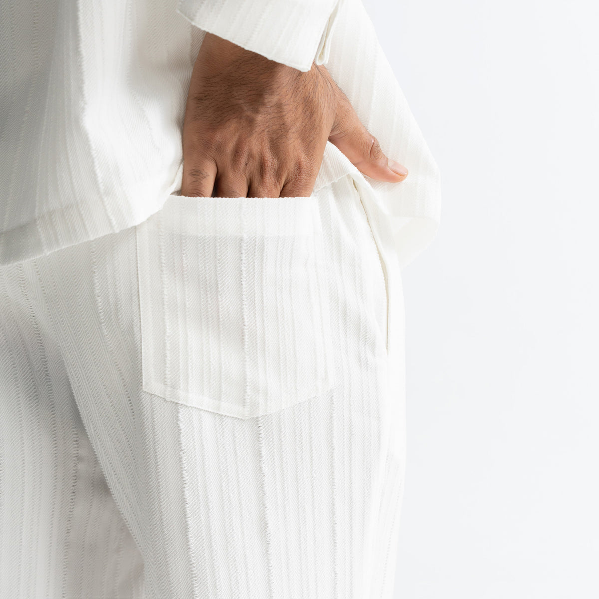 TWINE PANTS - WHITE by Warping Theories