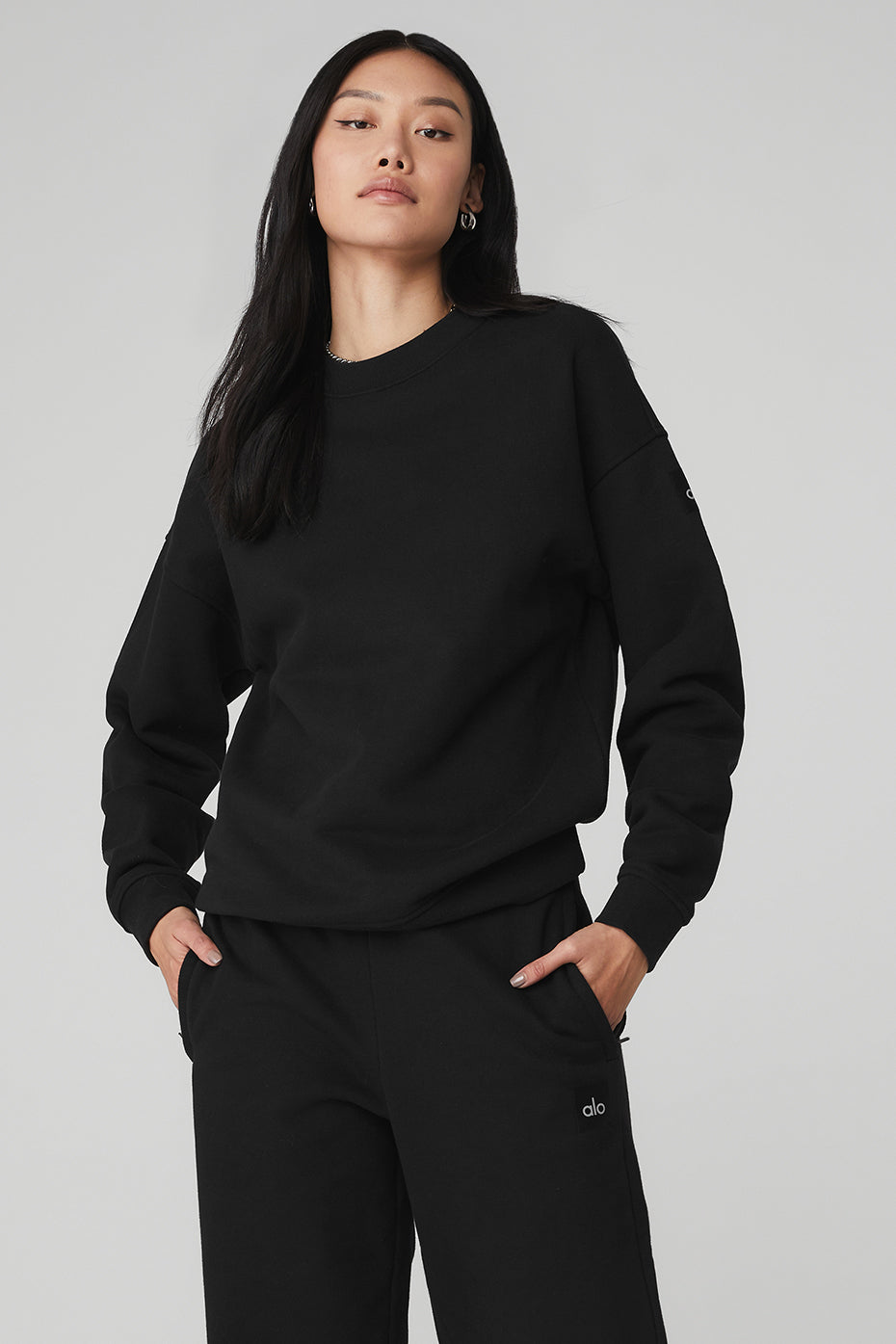 Renown Heavy Weight Crew Neck Pullover - Black (U3014R)