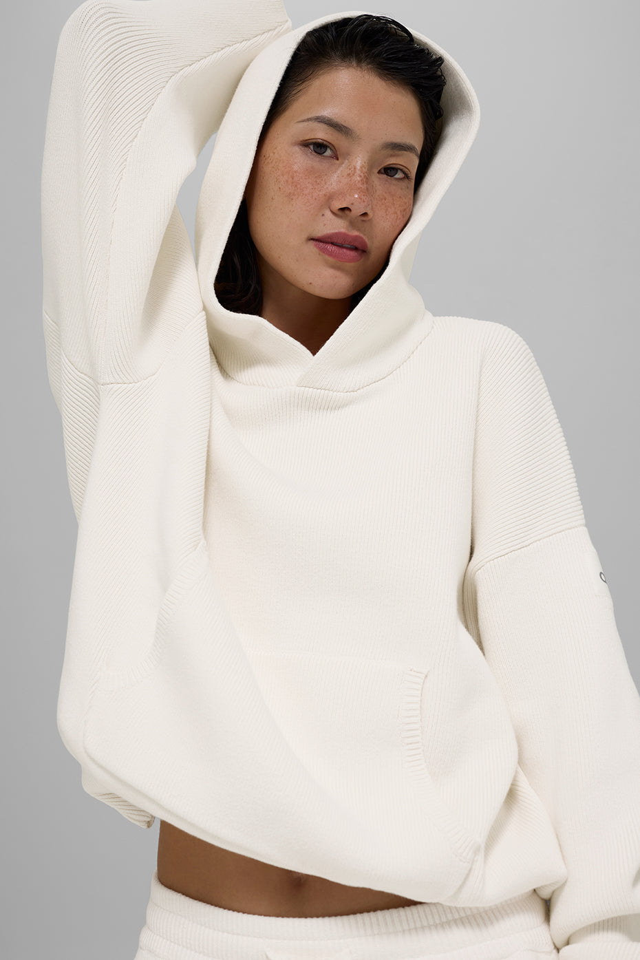 Scholar Hooded Sweater - Ivory (U3026R)