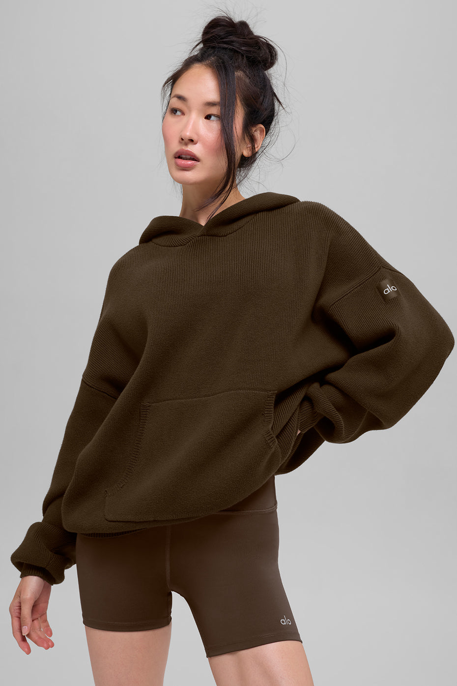 Scholar Hooded Sweater - Espresso (U3026R)