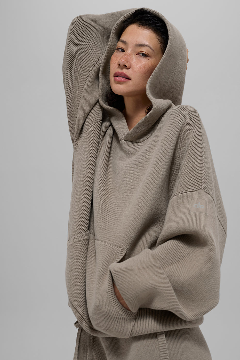 Scholar Hooded Sweater - Light Cocoa (U3026R)