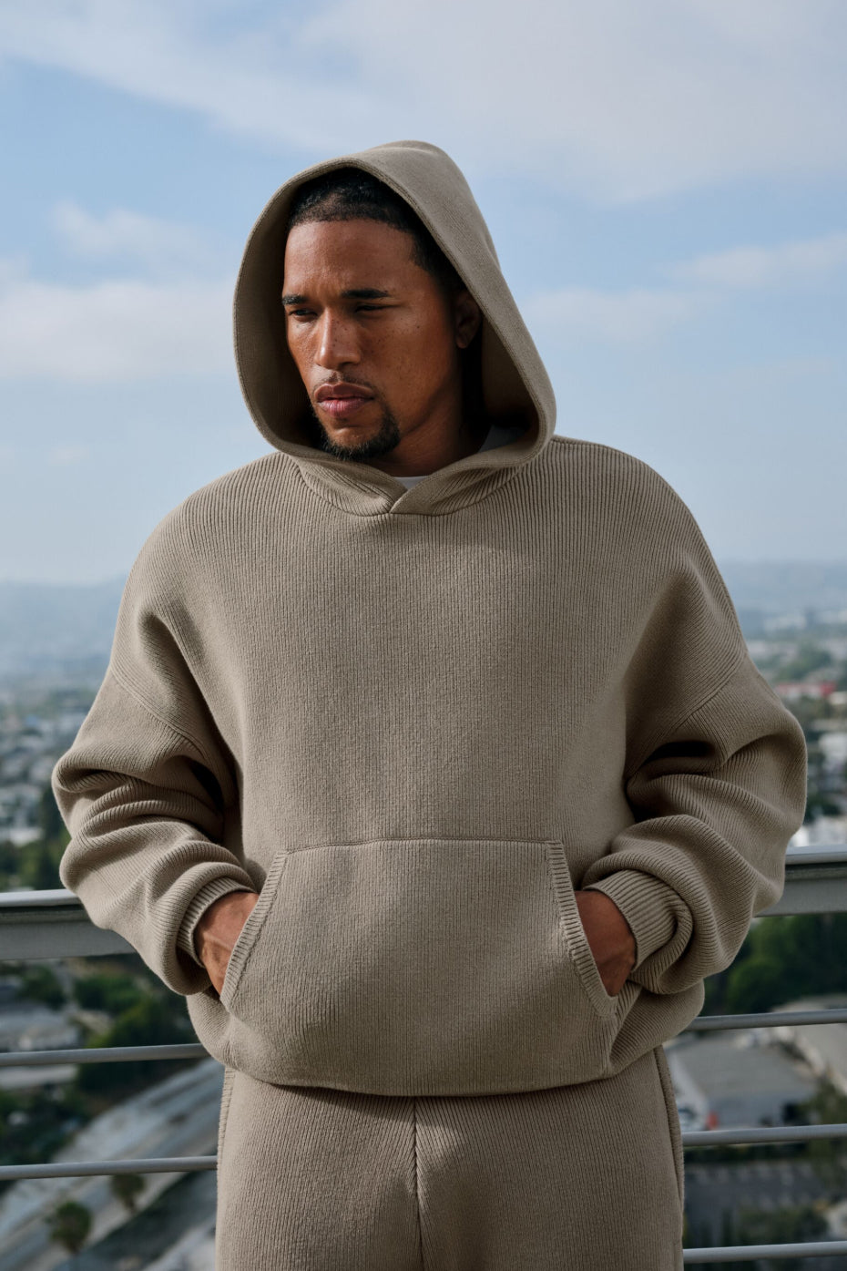 Scholar Hooded Sweater - Light Cocoa (MENSU3026R)