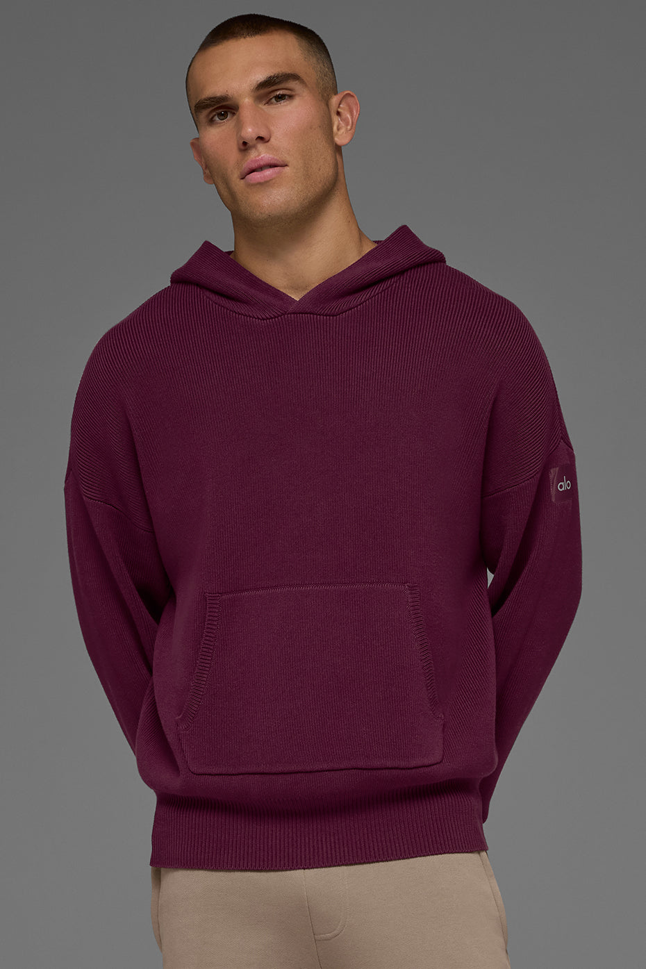 Scholar Hooded Sweater - Burgundy (MENSU3026R)