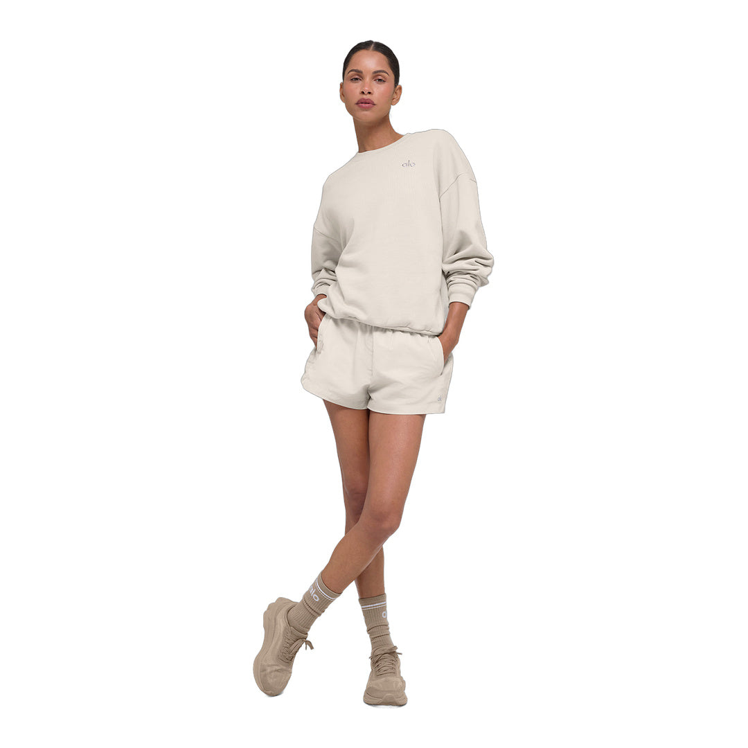 alo Accolade Crew Neck Pullover - Bone by Alo Yoga