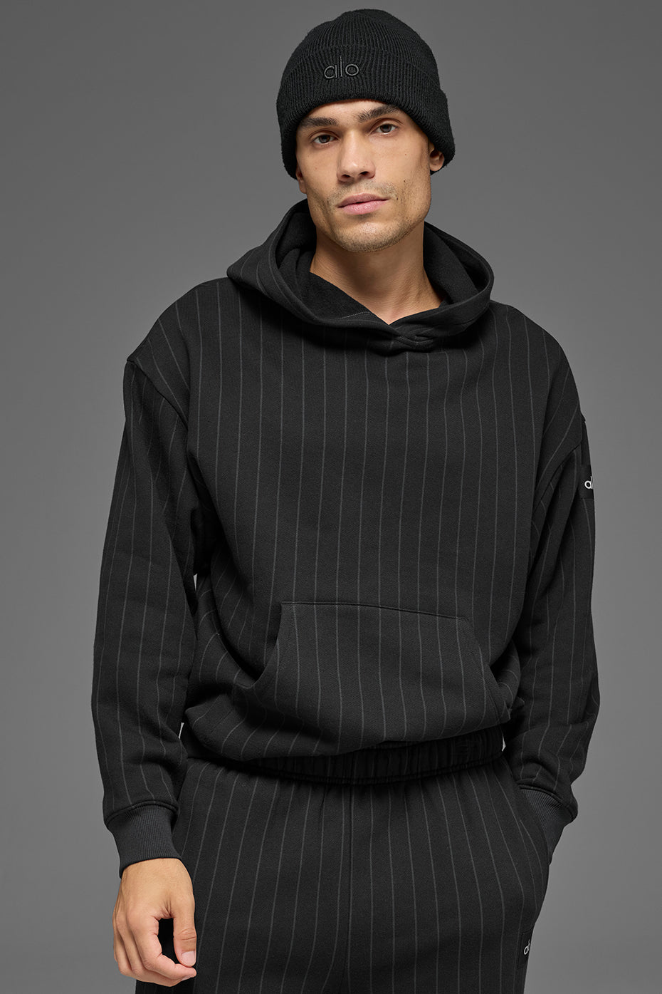 Pinstripe Hoodie - Black Pinstripe (MENSU3051R)