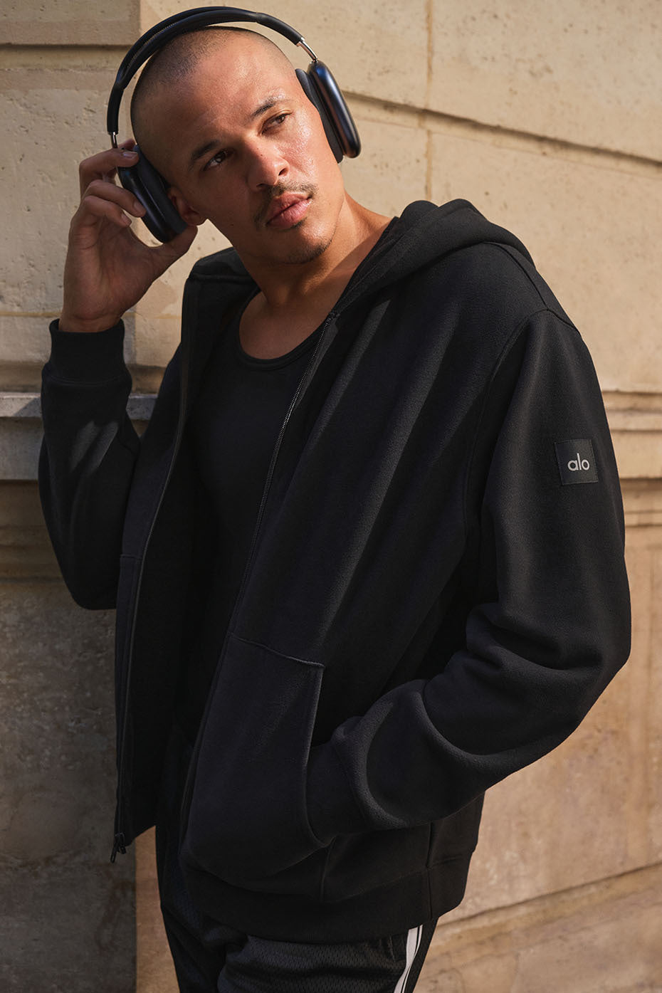 Renown Heavy Weight Full Zip Hoodie - Black (MENSU4011R)