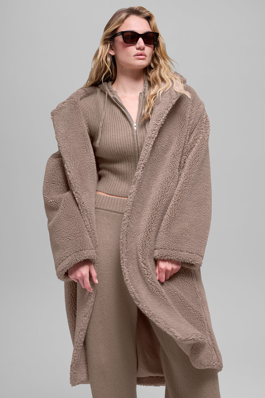 Oversized Sherpa Trench - Chai Latte (W4401R)