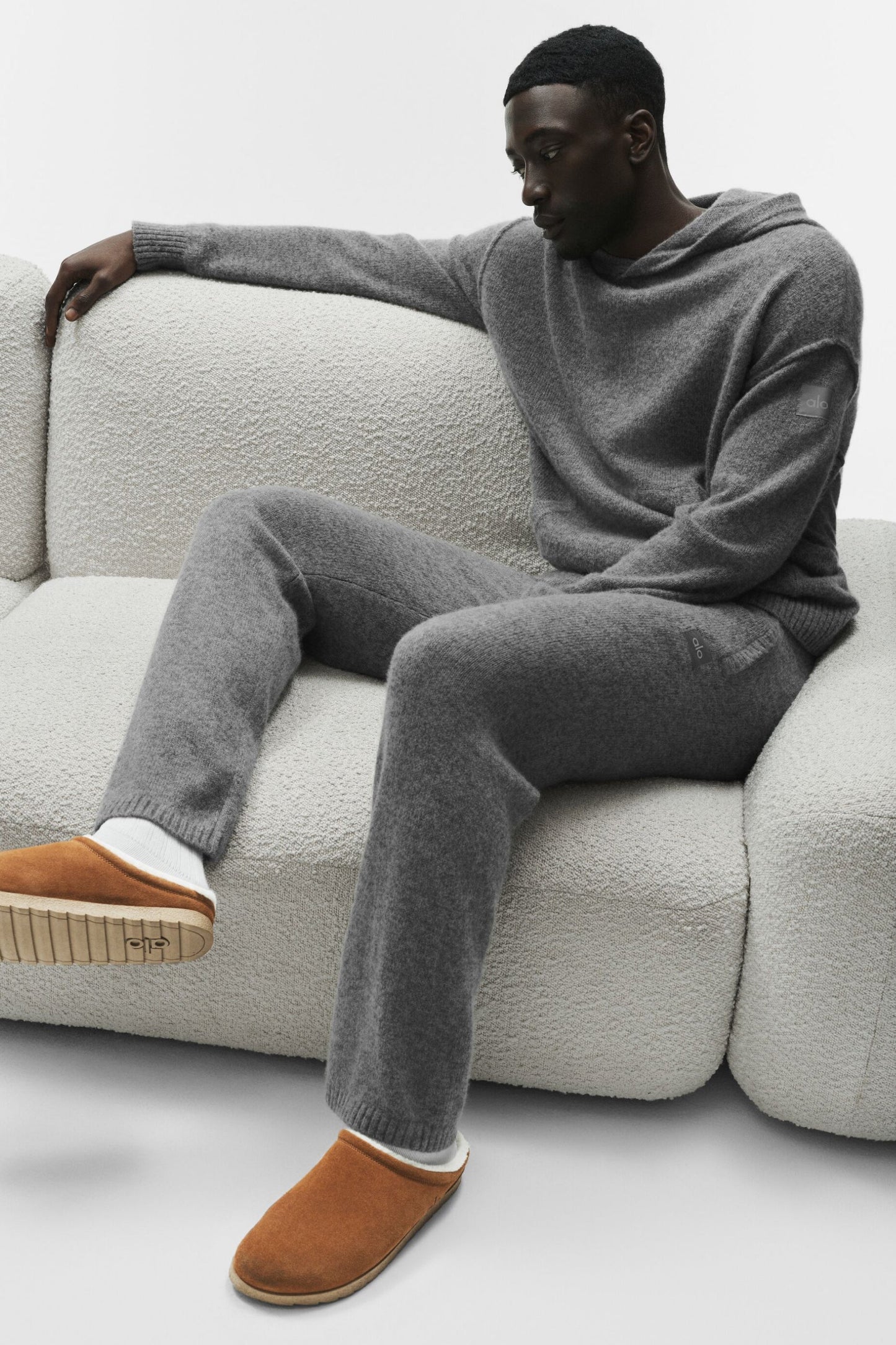 Wool Cashmere New Class Sweatpant - Platinum Grey (MENSU5021R)