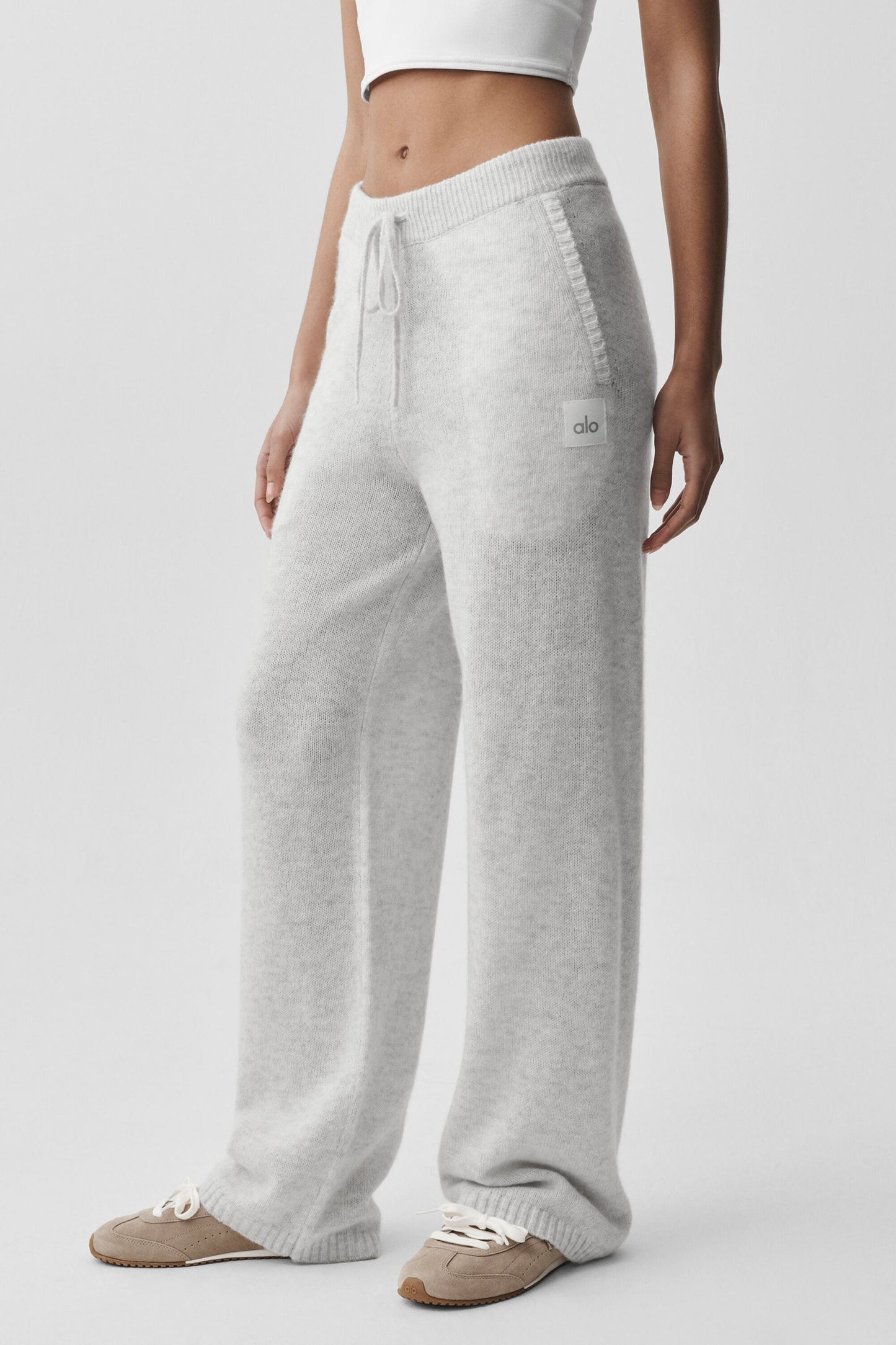 Wool Cashmere New Class Sweatpant - White Heather (U5021R)