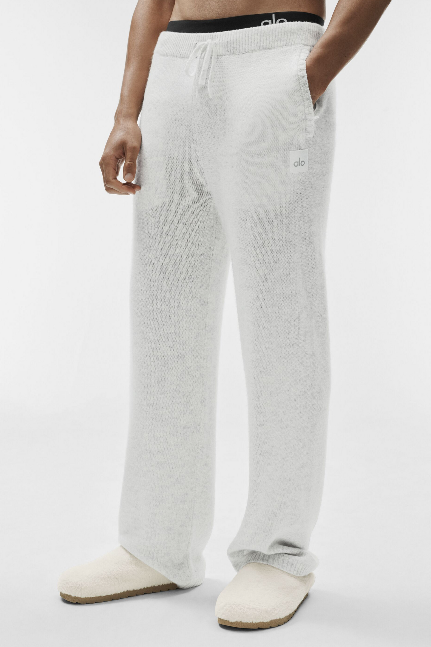 Wool Cashmere New Class Sweatpant - White Heather (MENSU5021R)