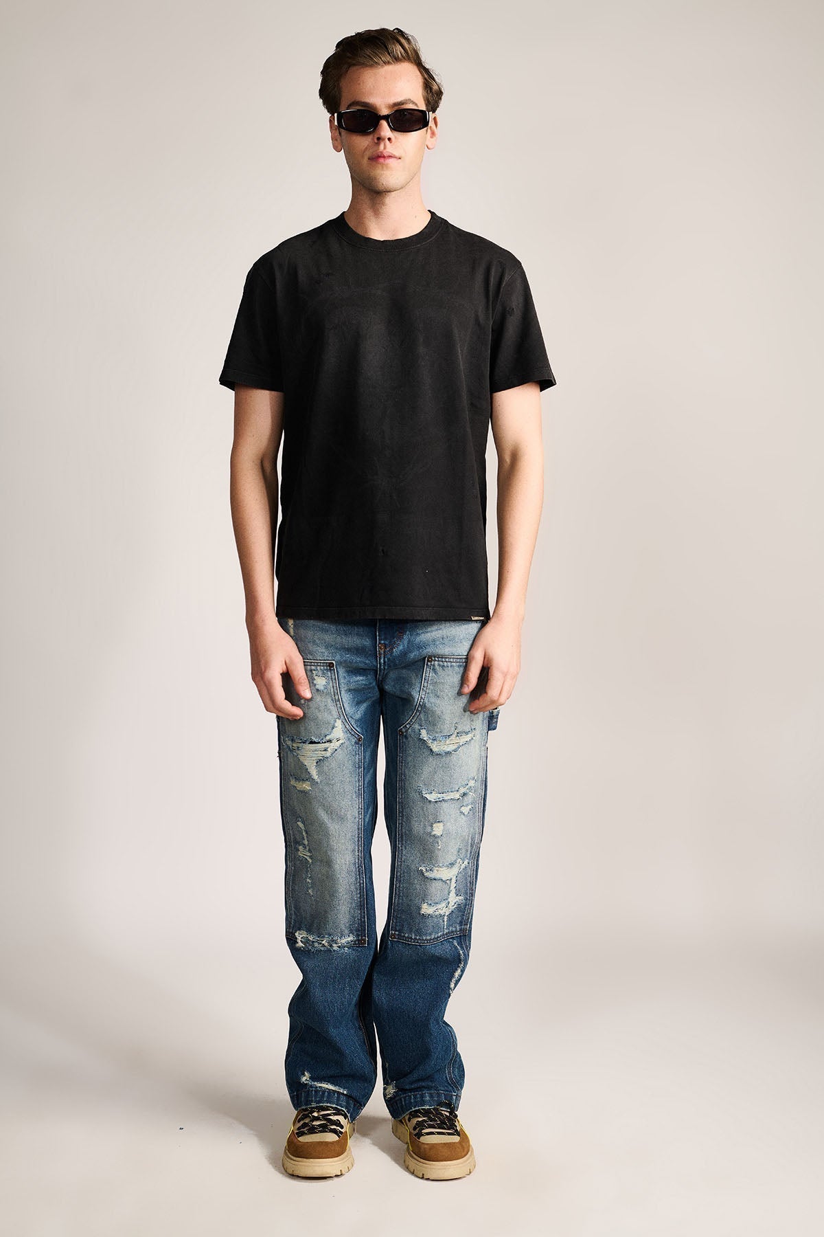 Barbed Wire Tee- Vintage Black by Temporary Clo