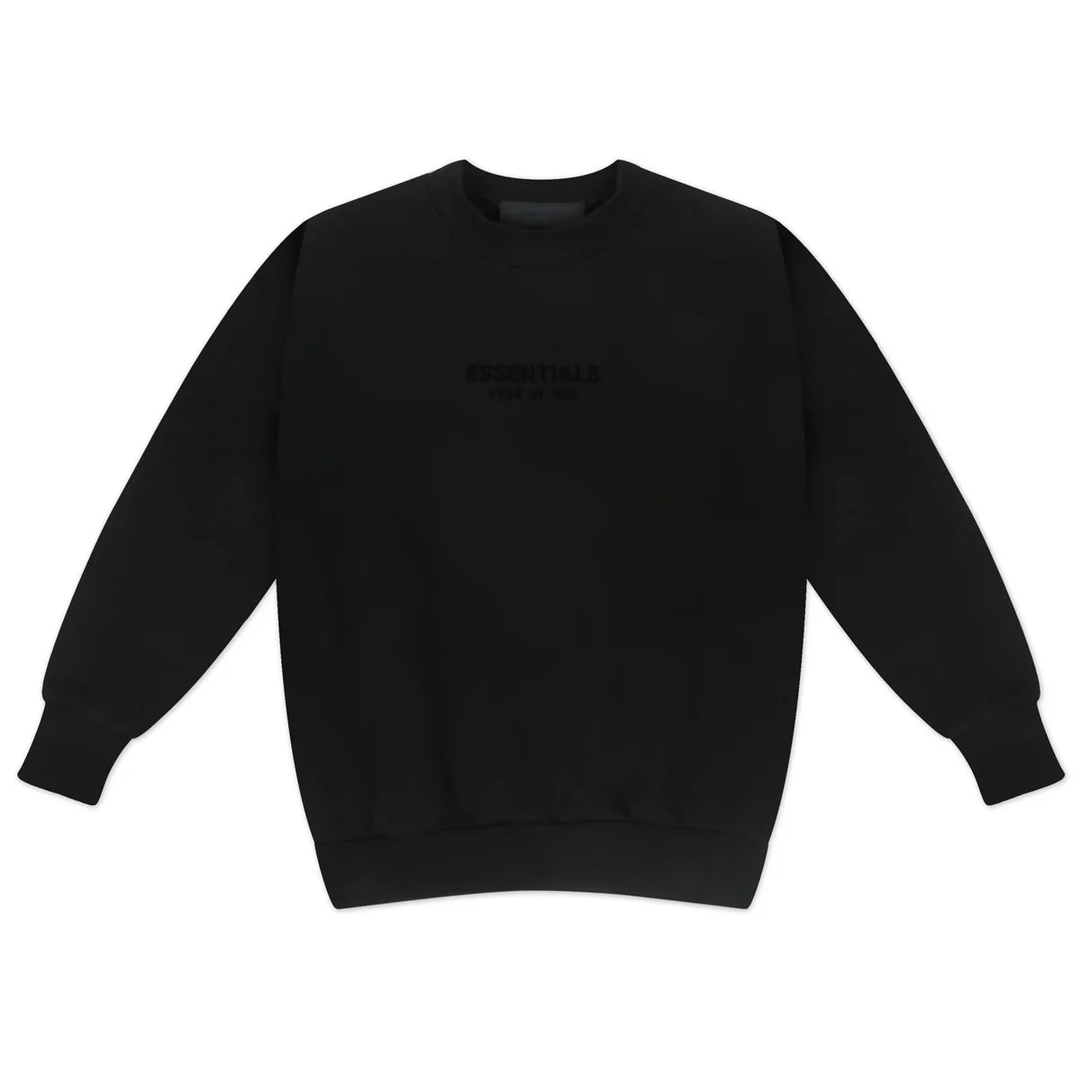 FEAR OF GOD ESSENTIALS CREWNECK JET BLACK